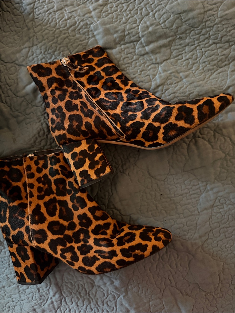 ZARA leopard Print Ankle Boots